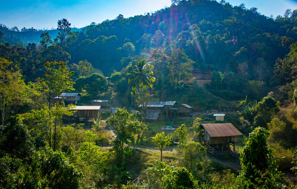a village in the mountains of northern thailand